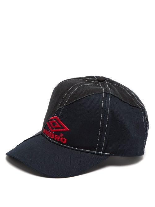 Matchesfashion.com Vetements - X Umbro Logo Embroidered Canvas Cap - Mens - Black