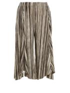 Pleats Please Issey Miyake Striped Wide-leg Pleated Culottes