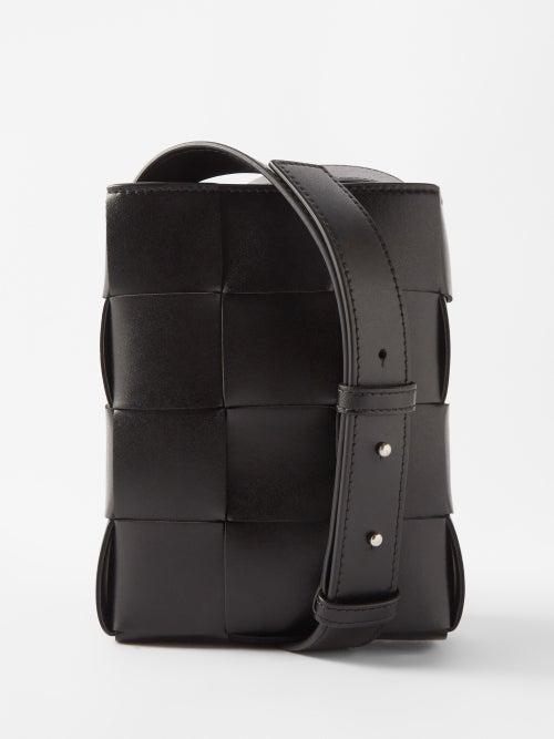 Bottega Veneta - Intrecciato-leather Cross-body Bag - Mens - Black