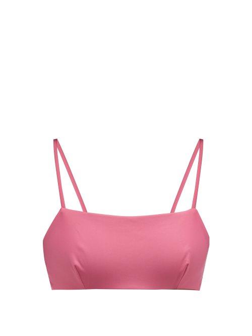 Matchesfashion.com Casa Raki - Ana Tie Back Bikini Top - Womens - Dark Pink