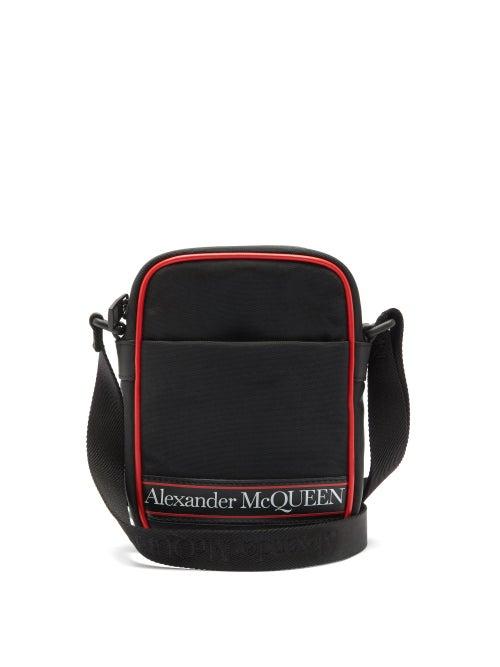 Matchesfashion.com Alexander Mcqueen - Logo-print Canvas Cross-body Bag - Mens - Black