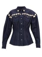 Matchesfashion.com Dolce & Gabbana - Crystal-embellished Denim Jacket - Womens - Denim