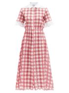 Evi Grintela - Valerie Embroidered Cotton-poplin Shirt Dress - Womens - Red Print