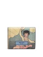 Prada Comic-strip Print Leather Bi-fold Wallet