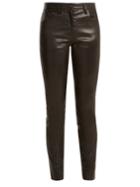 The Row Maddly Skinny-leg Leather Trouser