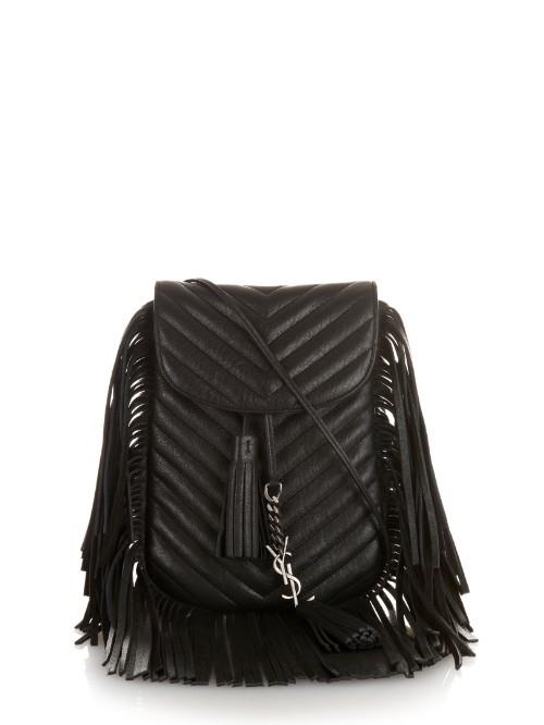 Saint Laurent Anita Leather Fringed Cross-body Bag