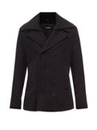 Mens Rtw Dolce & Gabbana - Double-breasted Wool-blend Peacoat - Mens - Black