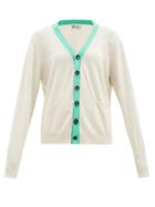 Matchesfashion.com Connolly - Art Colour-block Cotton Cardigan - Womens - Green Multi