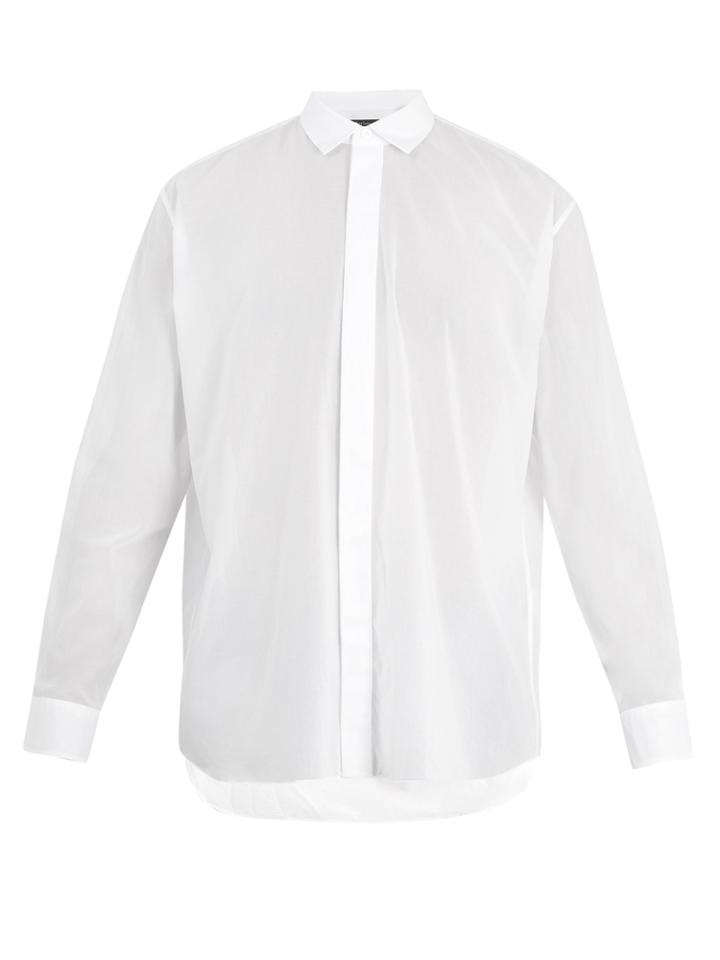 Berluti Oversized Point-collar Cotton Shirt