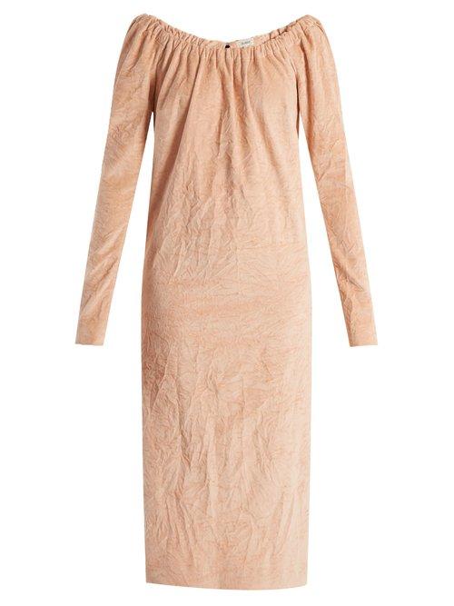 Matchesfashion.com Isa Arfen - La Femme Crushed Velvet Dress - Womens - Light Pink