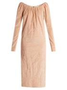 Matchesfashion.com Isa Arfen - La Femme Crushed Velvet Dress - Womens - Light Pink