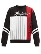 Matchesfashion.com Balmain - Japanese Logo Cotton Sweatshirt - Mens - Multi