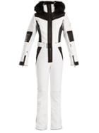 Matchesfashion.com Lacroix - Shine Fur Trimmed Bi Colour Technical Ski Suit - Womens - White Black
