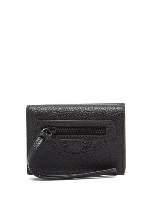 Matchesfashion.com Balenciaga - Neo Classic Mini Grained-leather Bi-fold Wallet - Mens - Black