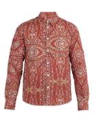 Matchesfashion.com Ditions M.r - Saint Germain Paisley Print Cotton Shirt - Mens - Burgundy