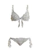 Matchesfashion.com On The Island - Los Roques Fiocco Geometric Print Bikini - Womens - Green Print