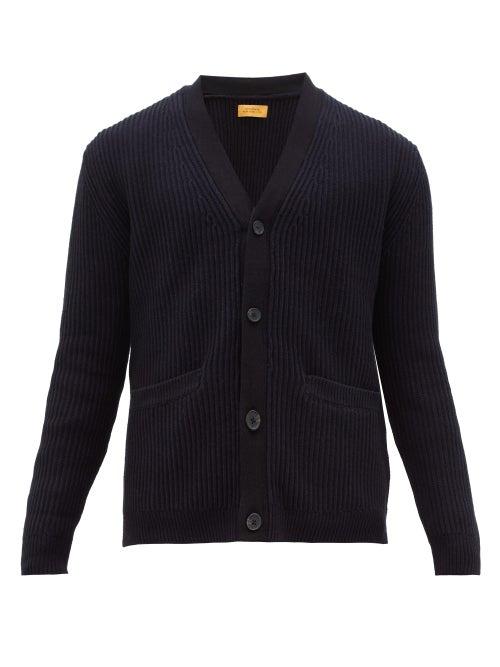 Matchesfashion.com Saturdays Nyc - Stefan Ribbed Cotton Blend Cardigan - Mens - Black
