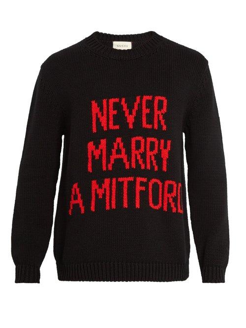Matchesfashion.com Gucci - Never Marry A Mitford Sweater - Mens - Black Multi