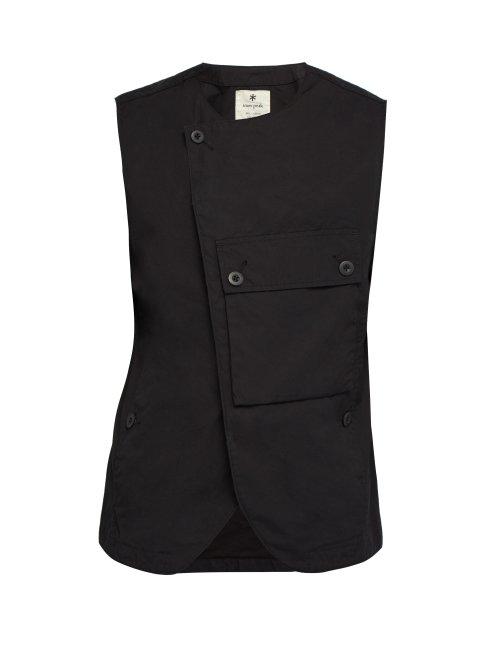 Matchesfashion.com Snow Peak - Ventile Cotton Gilet - Mens - Black