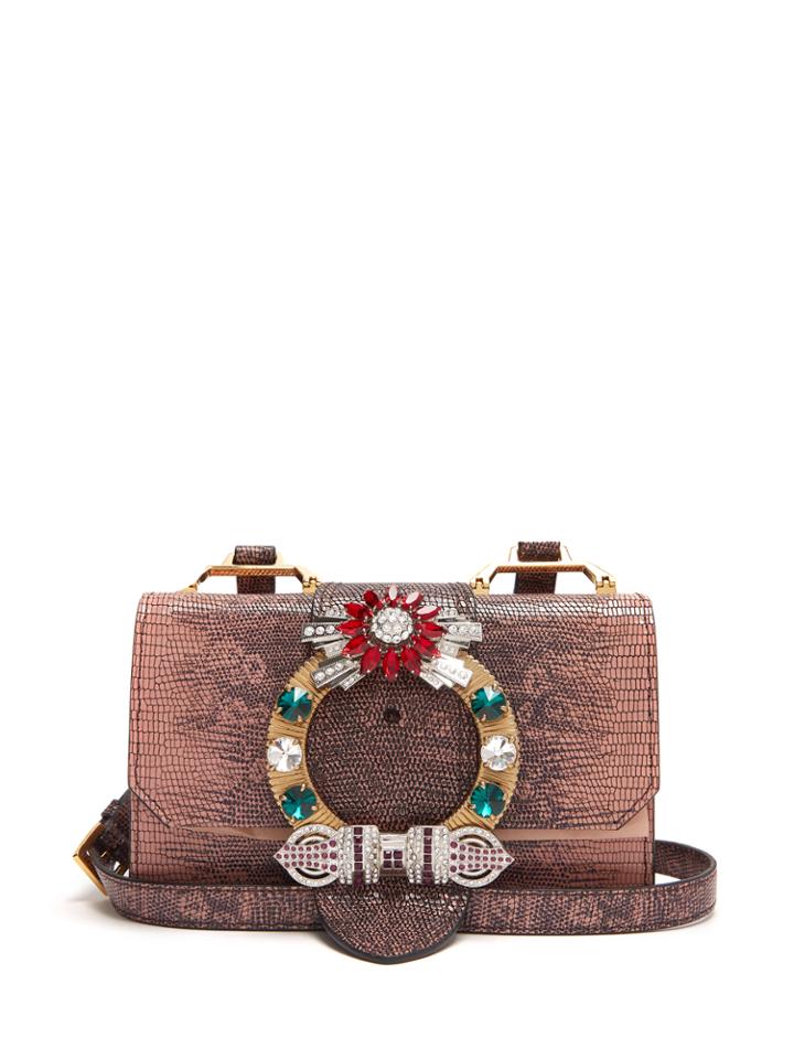 Miu Miu Buckle-embellished Leather Cross-body Bag