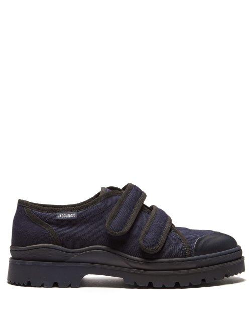 Matchesfashion.com Jacquemus - Gadjo Velcro Strap Low Top Trainers - Mens - Navy