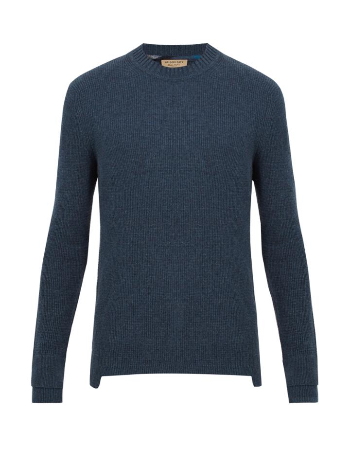 Burberry Bayliss Waffle-knit Cashmere Sweater