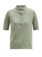 Matchesfashion.com Allude - Fine-knit Polo Shirt - Womens - Green