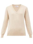 Matchesfashion.com Johnston's Of Elgin - V-neck Cashmere Sweater - Womens - Beige