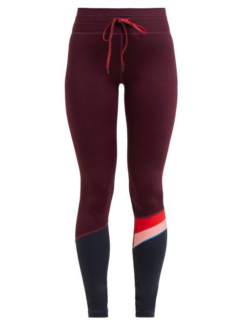 Matchesfashion.com The Upside - Colour Blocked Technical Leggings - Womens - Burgundy Multi