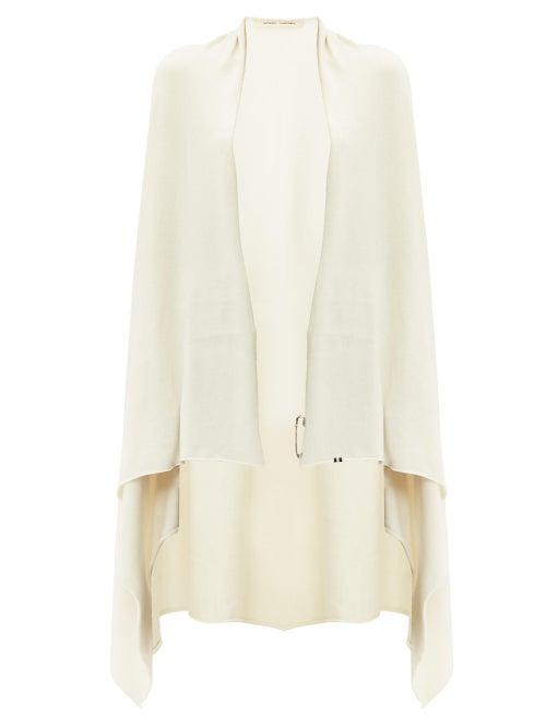 Matchesfashion.com Extreme Cashmere - Knitted Cashmere Blend Cape - Womens - Cream