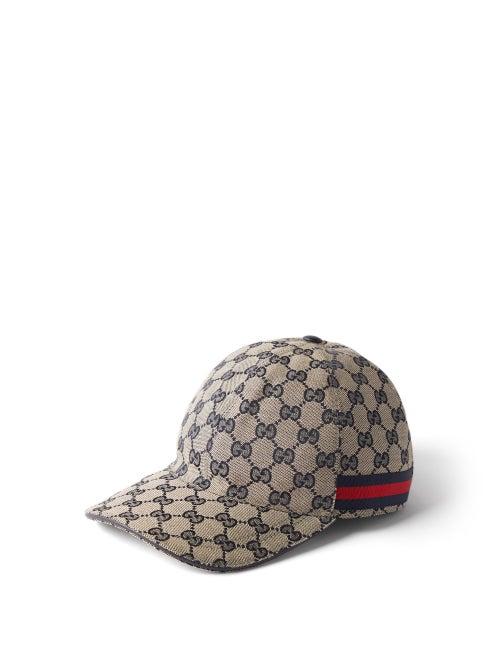 Gucci - Web-stripe Gg-logo Baseball Cap - Mens - Beige Multi
