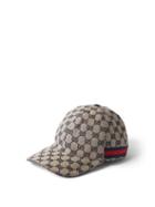 Gucci - Web-stripe Gg-logo Baseball Cap - Mens - Beige Multi
