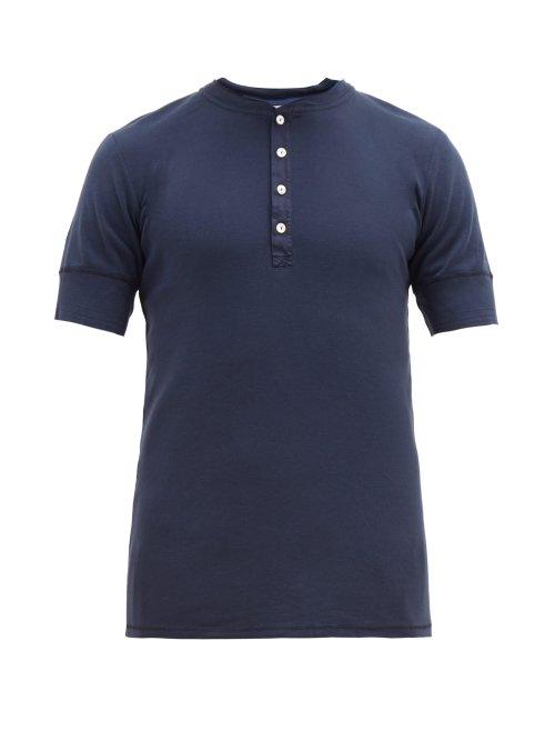 Matchesfashion.com Schiesser - Karl Heinz Cotton T Shirt - Mens - Navy