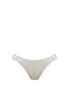 Matchesfashion.com Reina Olga - Rings Seersucker Effect Bikini Briefs - Womens - White Multi