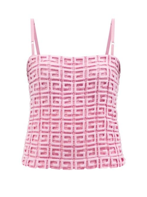 Ladies Rtw Givenchy - 4g-guipure Lace Camisole Top - Womens - Pink