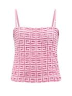Ladies Rtw Givenchy - 4g-guipure Lace Camisole Top - Womens - Pink