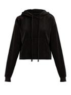 Matchesfashion.com The Upside - Hoya Velour Hooded Sweatshirt - Womens - Black