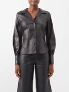 Frame - Leather Shirt - Womens - Black