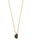 Matchesfashion.com Elise Tsikis - Loreto Gold Plated Emerald Stone Necklace - Womens - Green