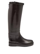 Matchesfashion.com Ann Demeulemeester - Knee High Leather Riding Boots - Womens - Black