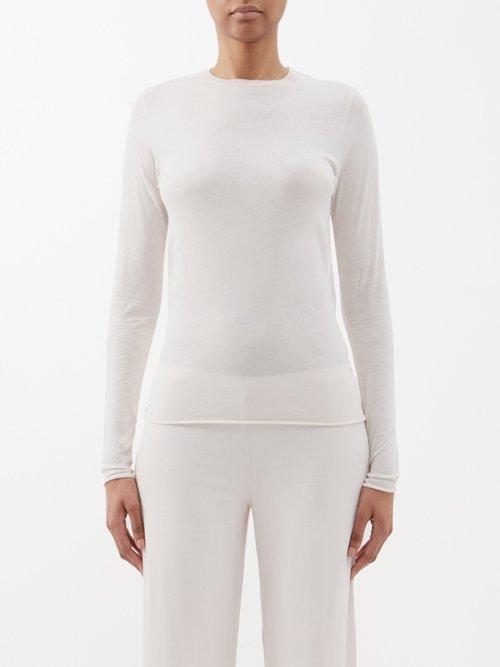 Skin - Organic Pima-cotton Pyjama Top - Womens - Light Pink