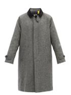 Matchesfashion.com 7 Moncler Fragment - Valloryx Logo-print Wool-herringbone Coat - Mens - Grey