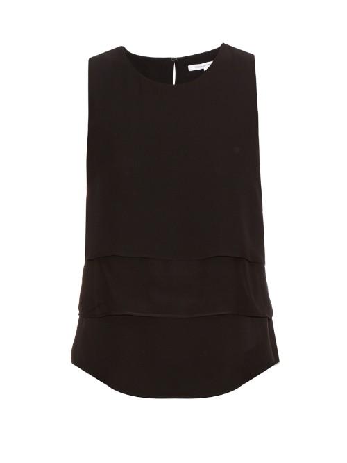 Diane Von Furstenberg Liza Tiered Silk Top