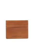 Matchesfashion.com Brunello Cucinelli - Logo-debossed Leather Cardholder - Mens - Brown