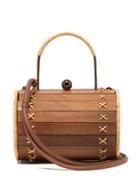 Matchesfashion.com Wai Wai - Alix Wood And Rattan Cross Body Bag - Womens - Brown