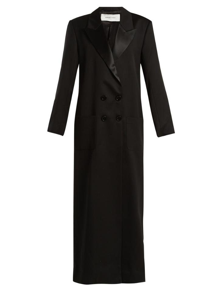 Marques'almeida Peak-lapel Long-line Wool Tuxedo Coat
