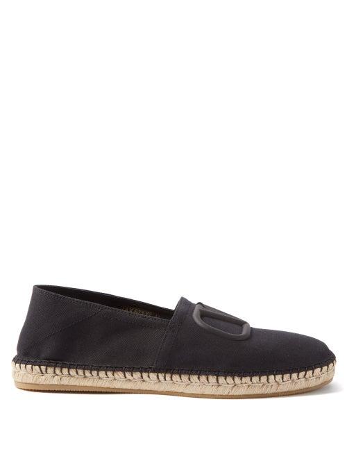 Valentino Garavani - V-logo Canvas Espadrilles - Mens - Black