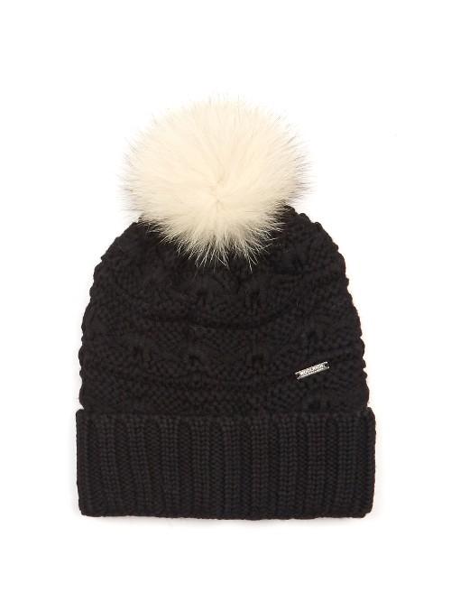 Woolrich John Rich & Bros. Serenity Fur-pompom Wool Beanie Hat