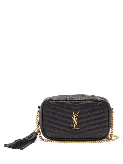 Matchesfashion.com Saint Laurent - Lou Mini Quilted-leather Cross-body Bag - Womens - Black