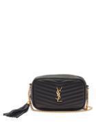 Matchesfashion.com Saint Laurent - Lou Mini Quilted-leather Cross-body Bag - Womens - Black